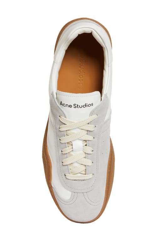 Shop Acne Studios Low Top Sneaker In White/brown