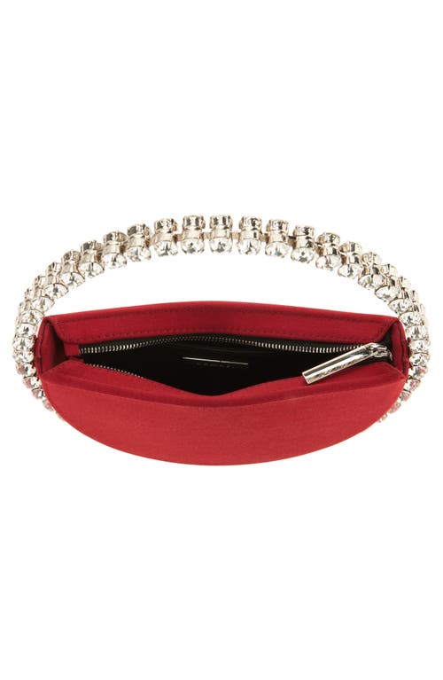 L'alingi Eternity Embellished Satin Clutch In Brick