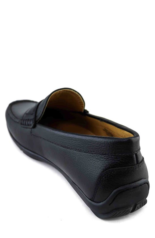 Marc Joseph New York Hamilton Penny Strap Driving Loafer In Black Grainy