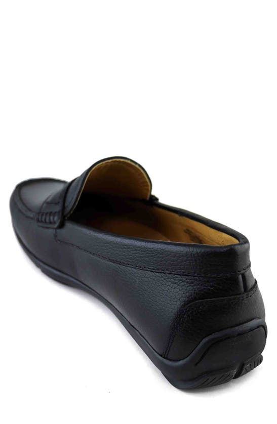 Shop Marc Joseph New York Hamilton Penny Strap Driving Loafer In Black Grainy