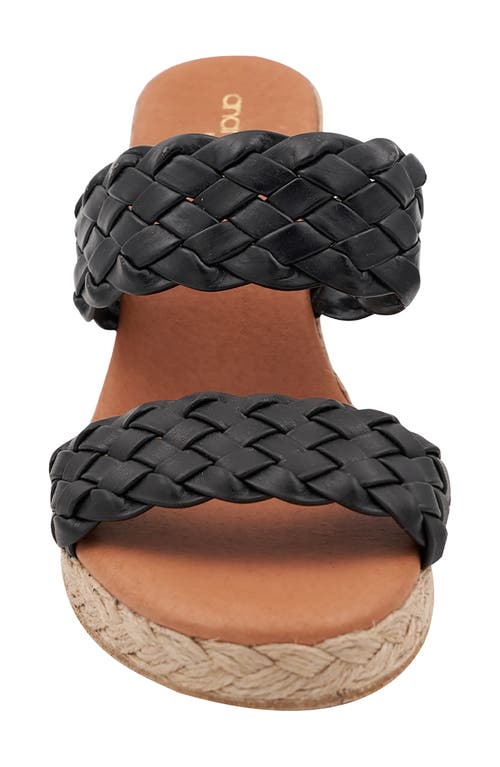 Andre Assous Aria Espadrille Wedge Sandal In Black
