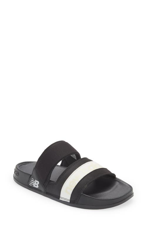 New Balance 202 Slide Sandal in Black/White