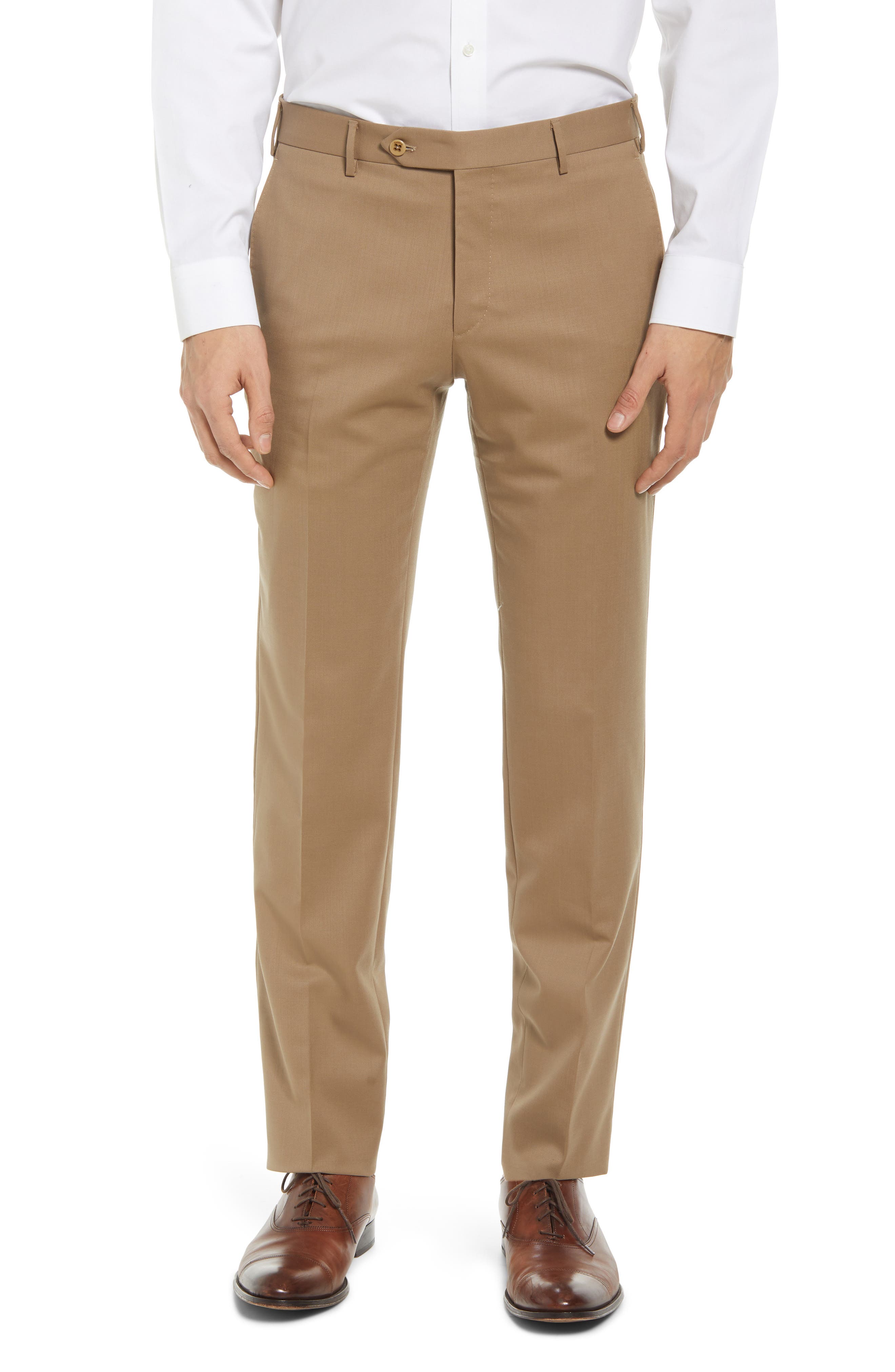 Zanella NWT Dress Pants Size 34 In Solid White 100% Linen Parker
