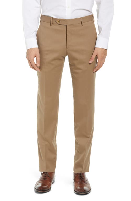Parker Stretch Wool Trousers in Tan