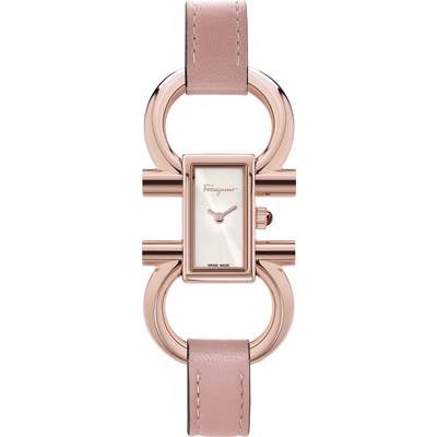 Salvatore Ferragamo Double Gancini Bracelet Watch, 13.5Mm X 23.5Mm