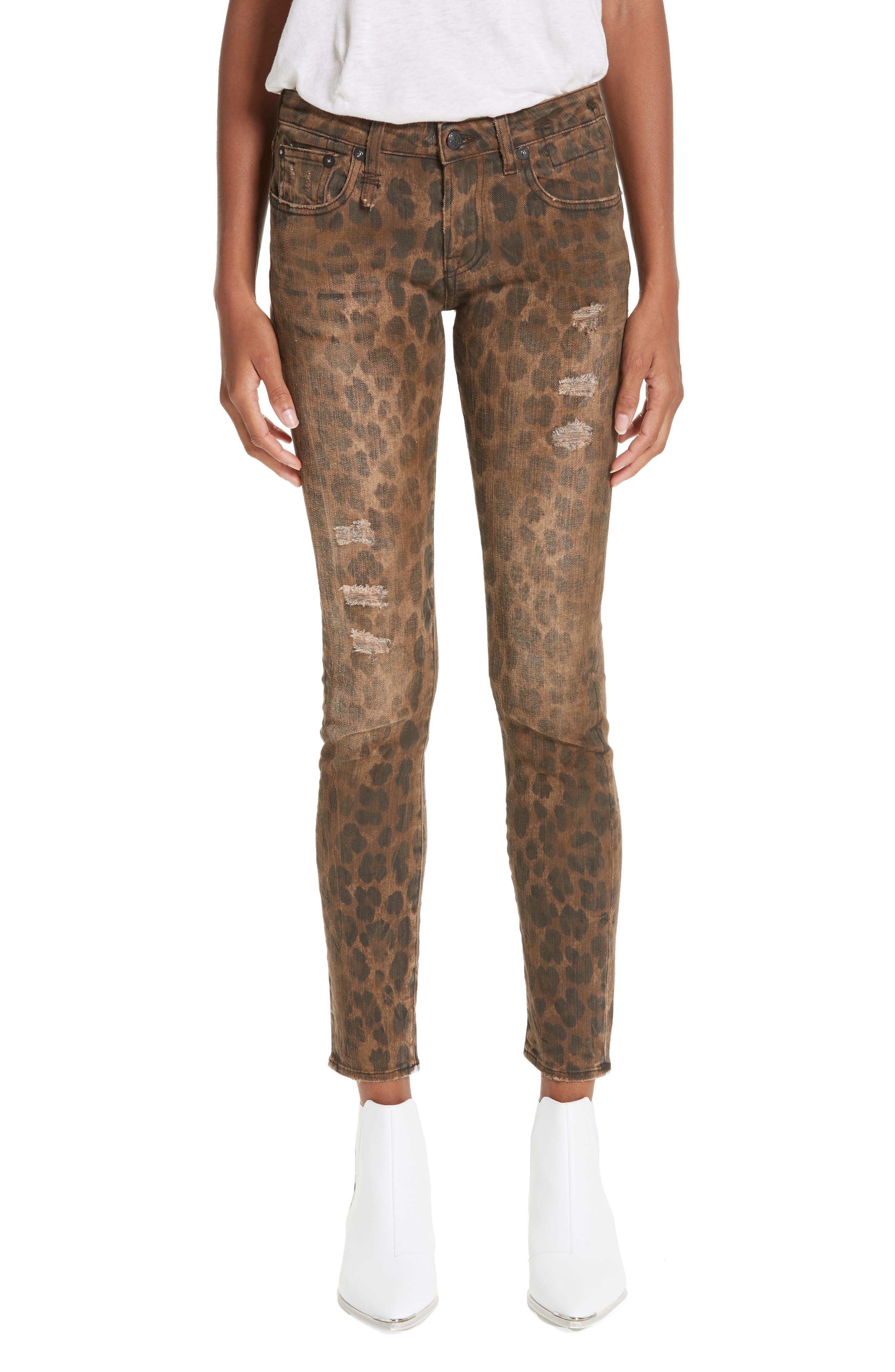 r13 leopard jeans