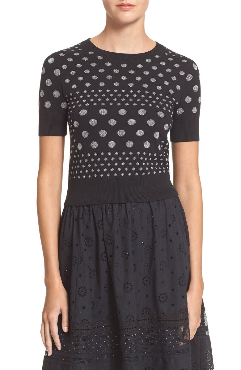 Marc By Marc Jacobs Dot Jacquard Short Sleeve Sweater Nordstrom