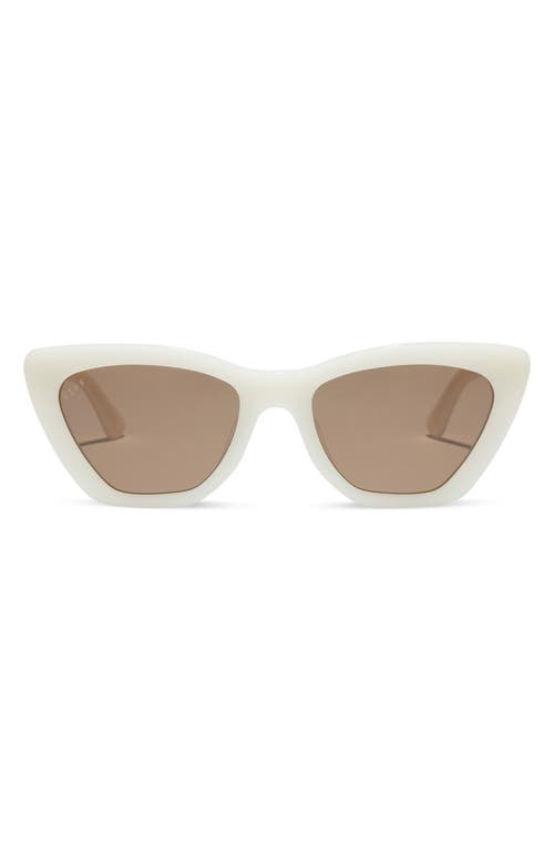 Diff Camila 56mm Gradient Square Sunglasses In White