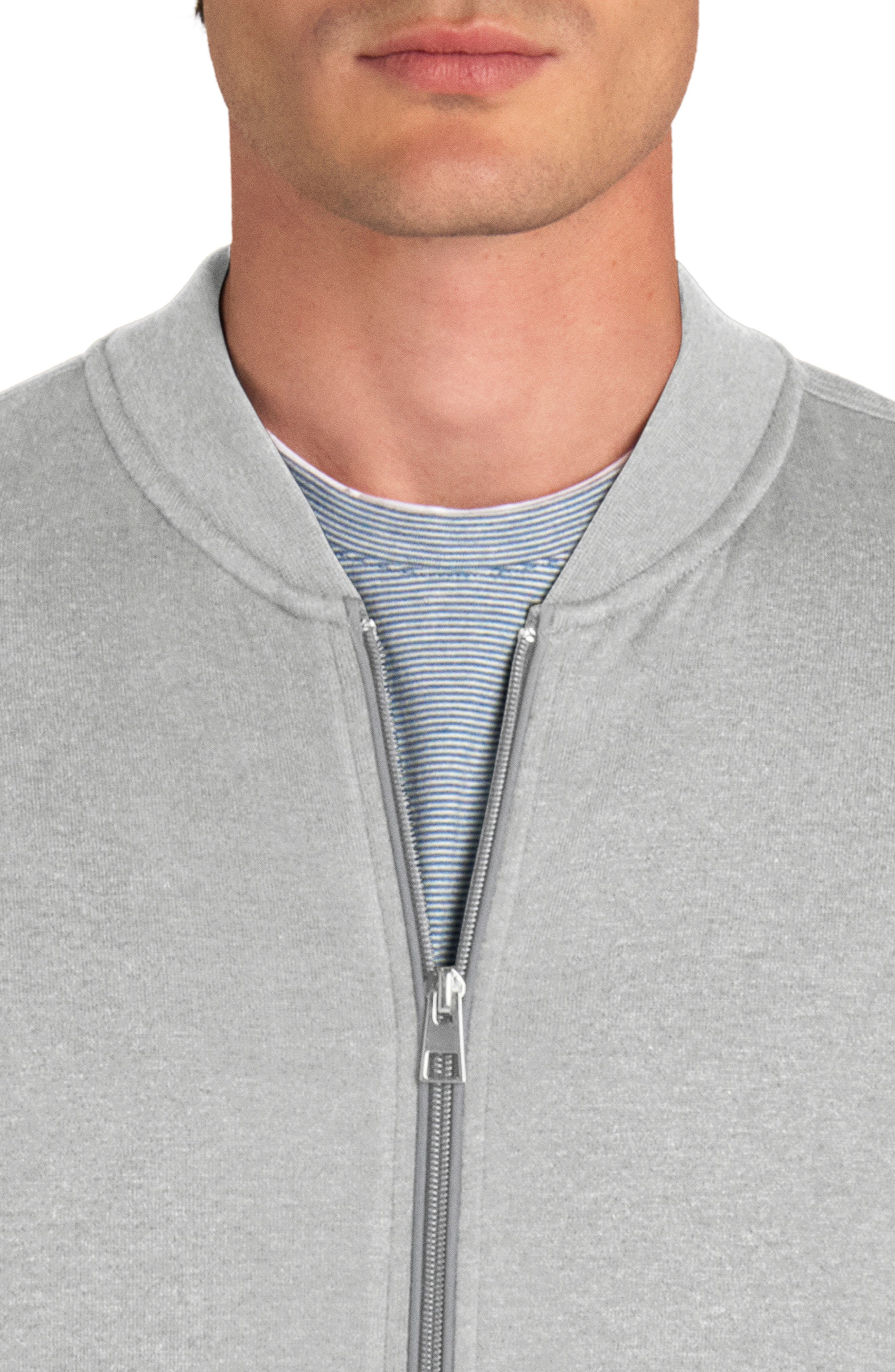 crew neck sweatshirt with zipper