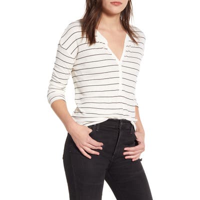 Splendid Stripe Henley, White