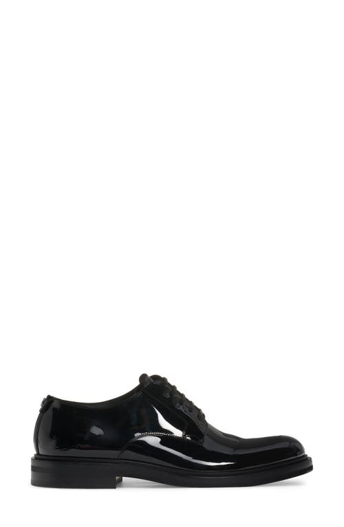 Dolce & Gabbana Black Leather Lace Up Shoes In 80999 Nero