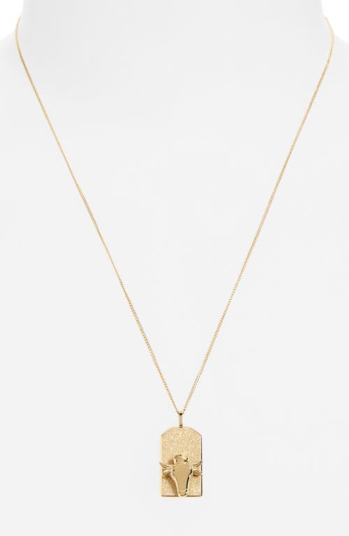 Jenny Bird Zodiac Pendant Necklace In Gold - Taurus