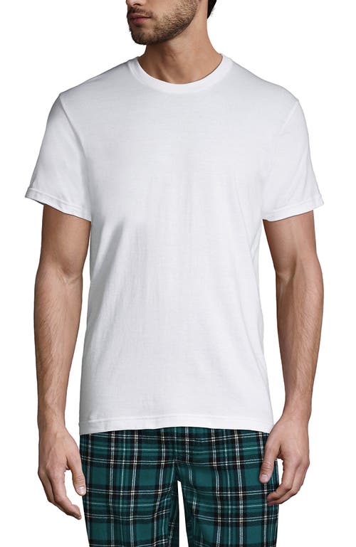 Shop Lands' End Crewneck Undershirt 3 Pack In White