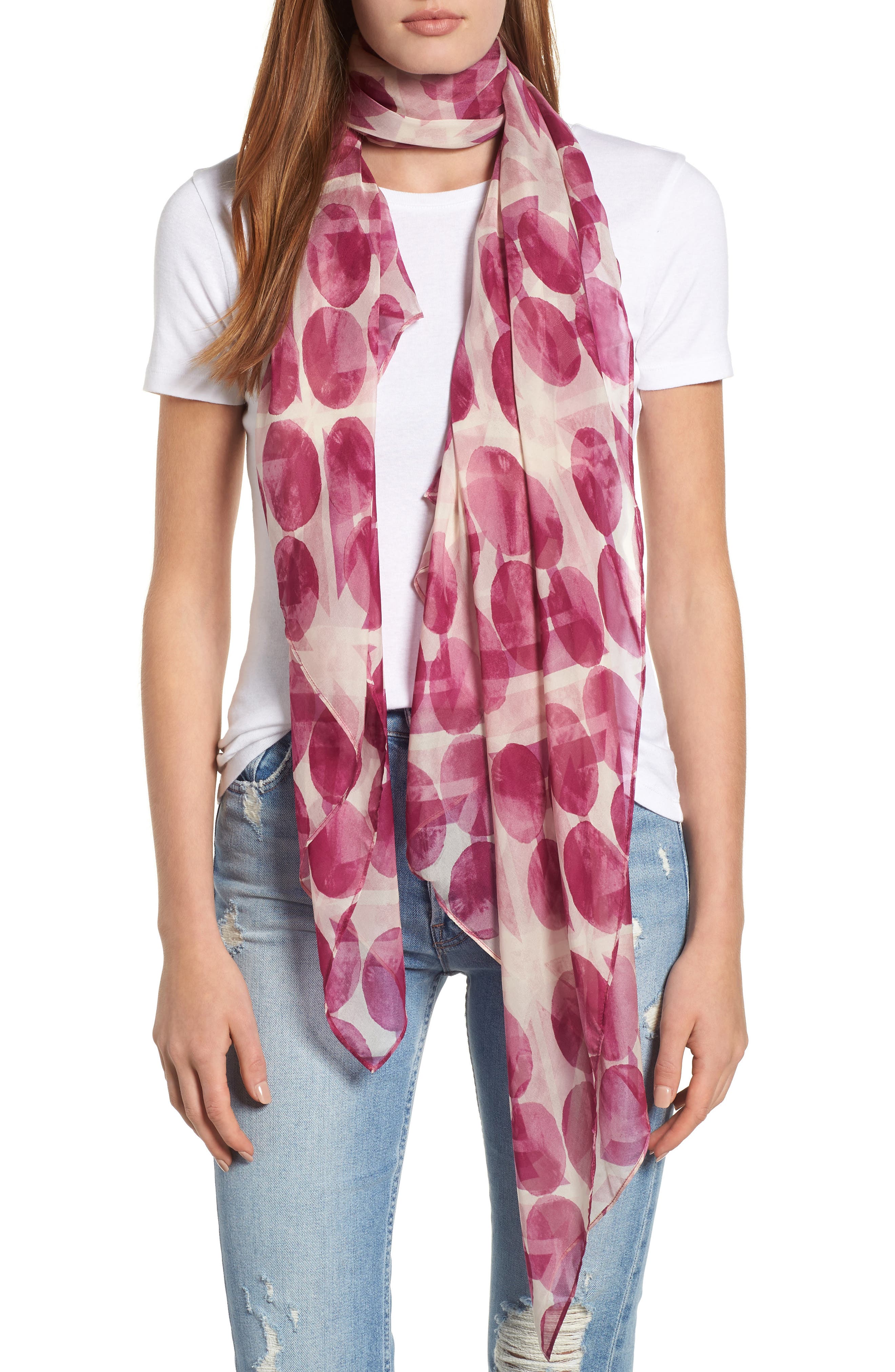 Nordstrom Silk Chiffon Oblong Scarf Nordstrom Rack