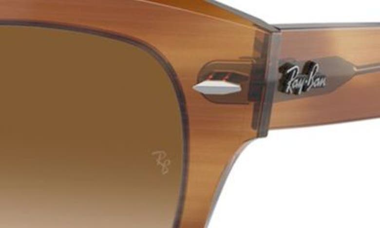 Shop Ray Ban Ray-ban State Street 52mm Sunglasses In Striped Brown