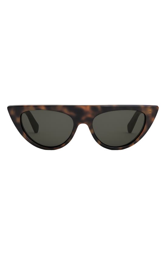 Celine 56mm Geometric Sunglasses In Havana/gray Solid