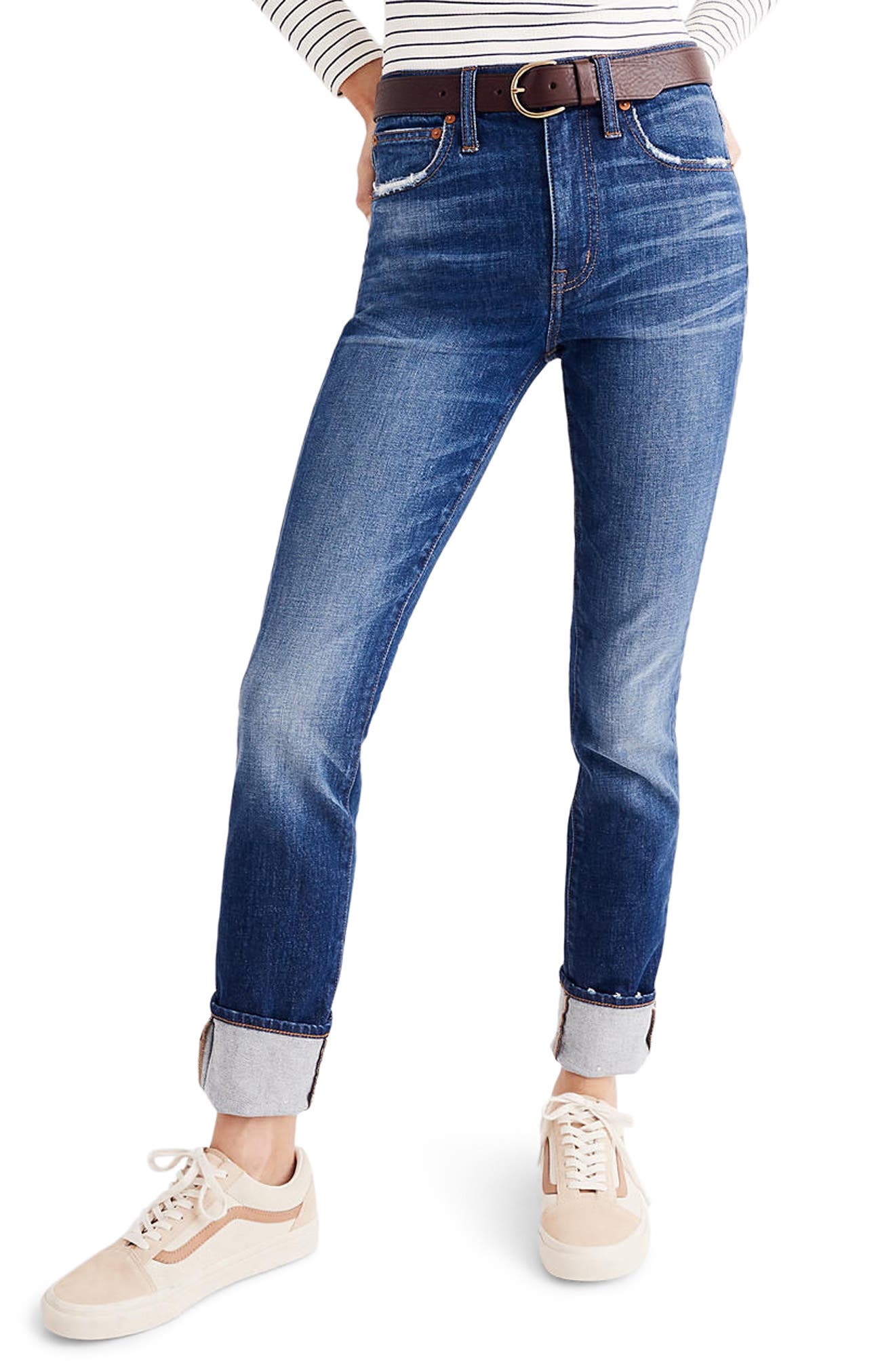 high rise slim crop boyjean