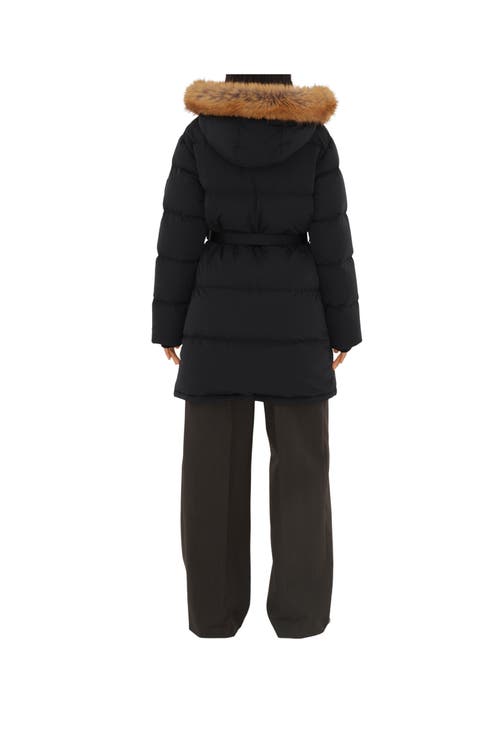 Shop Burberry Nylon Puffer Coat In Black/snug