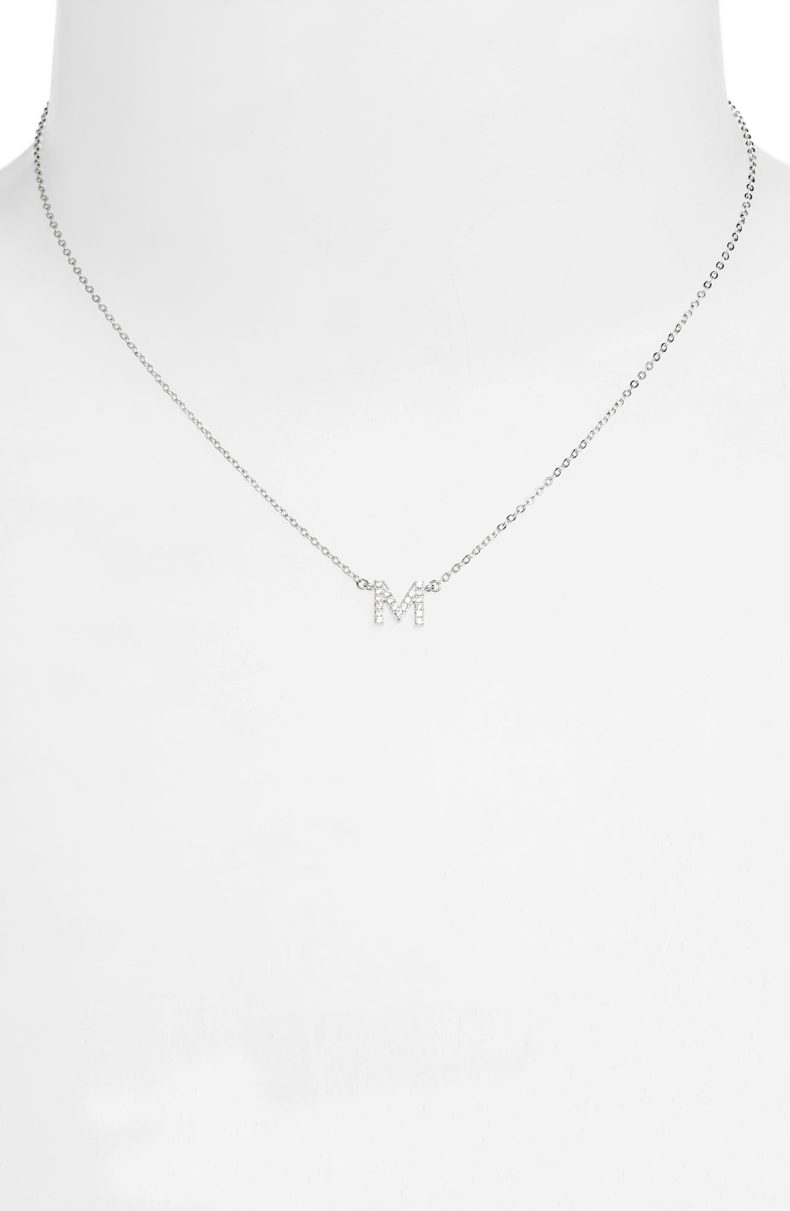 Nordstrom Delicate Cubic Zirconia Initial Pendant Necklace Nordstrom