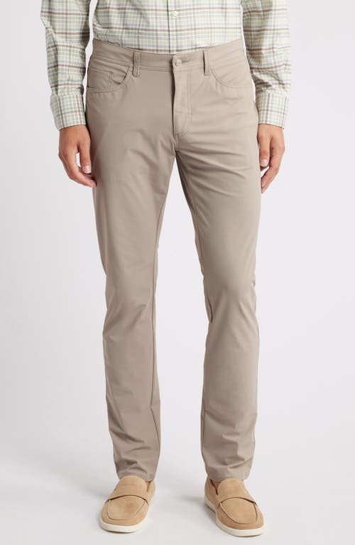 Shop Scott Barber Warp Knit Stretch Nylon 5-pocket Pants In Dark Sand