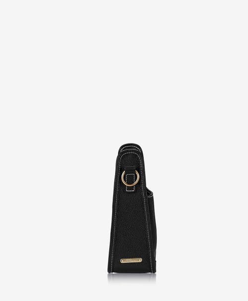 Gigi New York Elle Pebble Leather Crossbody Bag In Black