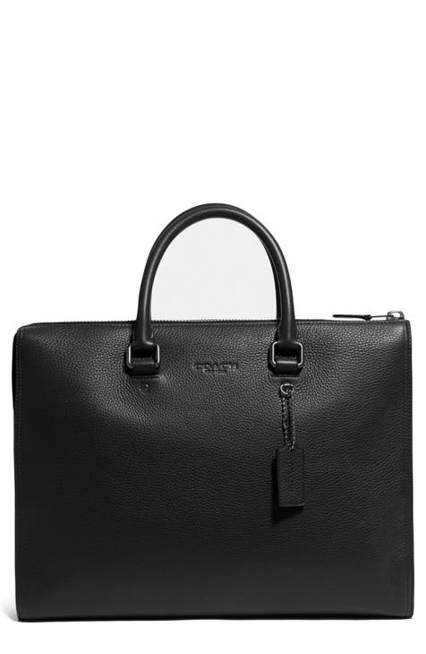 COACH Herritage Che N 2-way Slim Briefcase F71389 Charcoal / Black Laptop  Bag