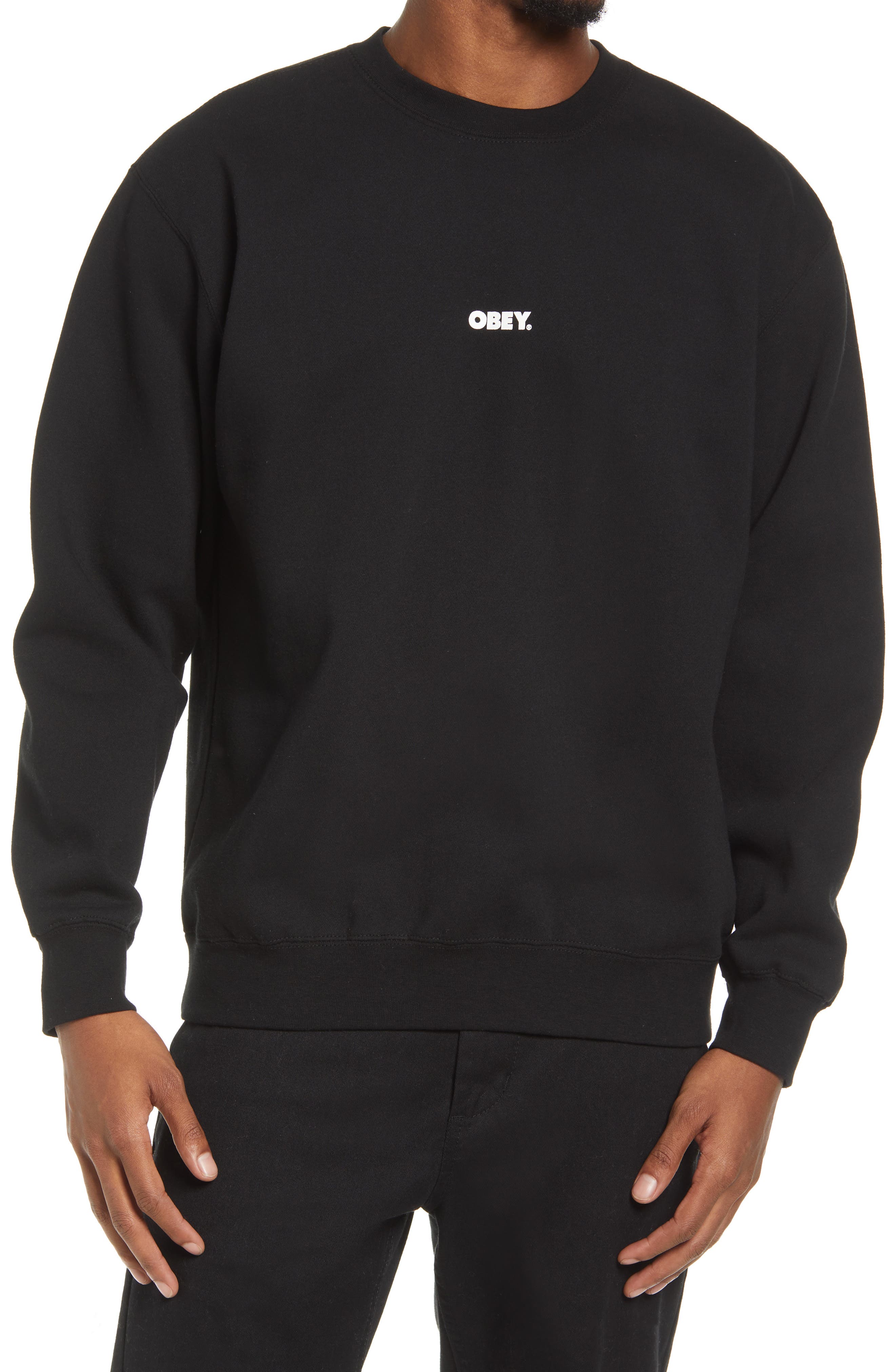black crewneck