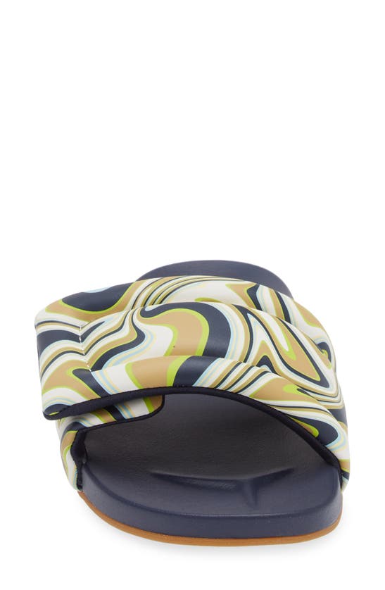 Olukai Sunbeam Slide Sandal In Deepest Depths / Swirl