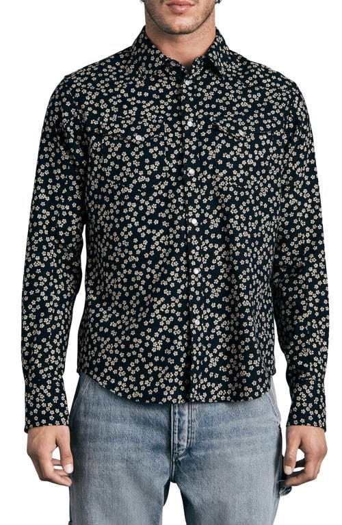 rag & bone Japanese Engineered Floral Western Button-Up Shirt in Rose