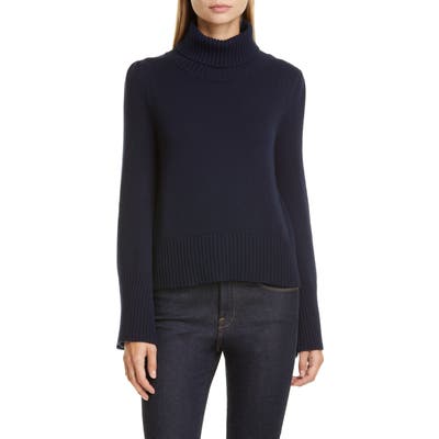 Co Bell Sleeve Wool & Cashmere Sweater, Blue