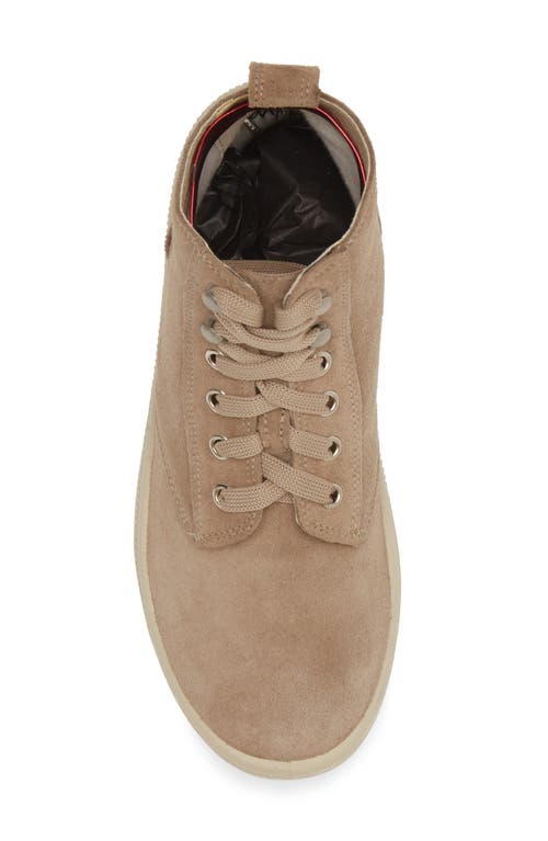Naot Canoe Lug Boot In Almond Suede
