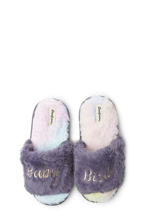 Dearfoams Kids' Faux Fur Slide Slipper In Baby Bird