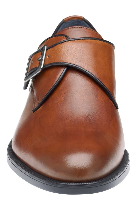 Shop Johnston & Murphy Collection Flynch Monk Strap Loafer In Tan Italian Calfskin
