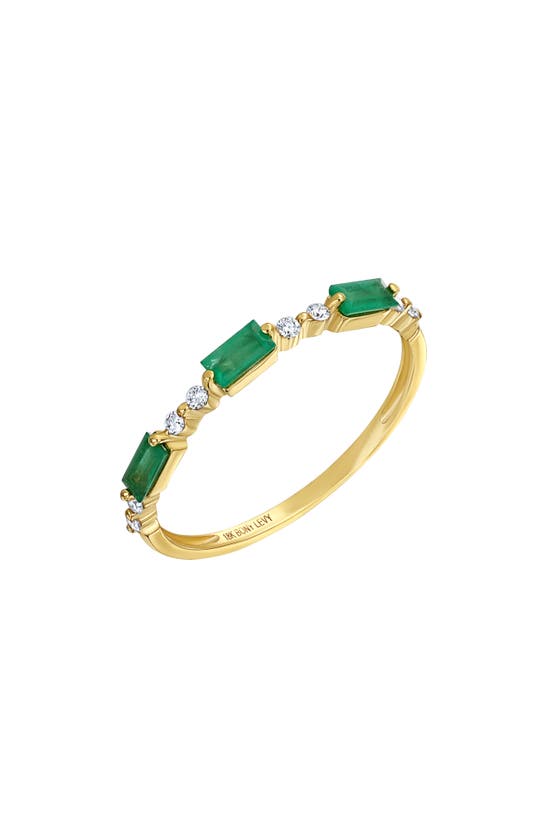 Bony Levy El Mar 18k Gold Diamond & Emerald Stacking Ring In 18k Yellow Gold