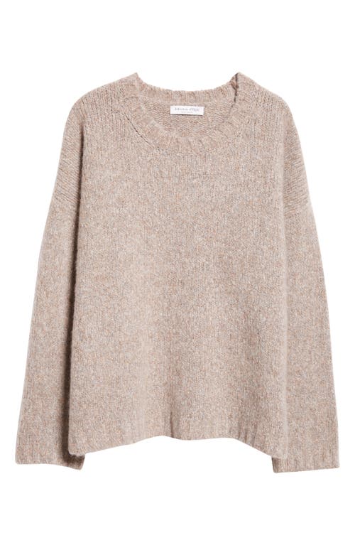 Johnstons Of Elgin Slouch Brushed Cashmere & Silk Sweater In Ash