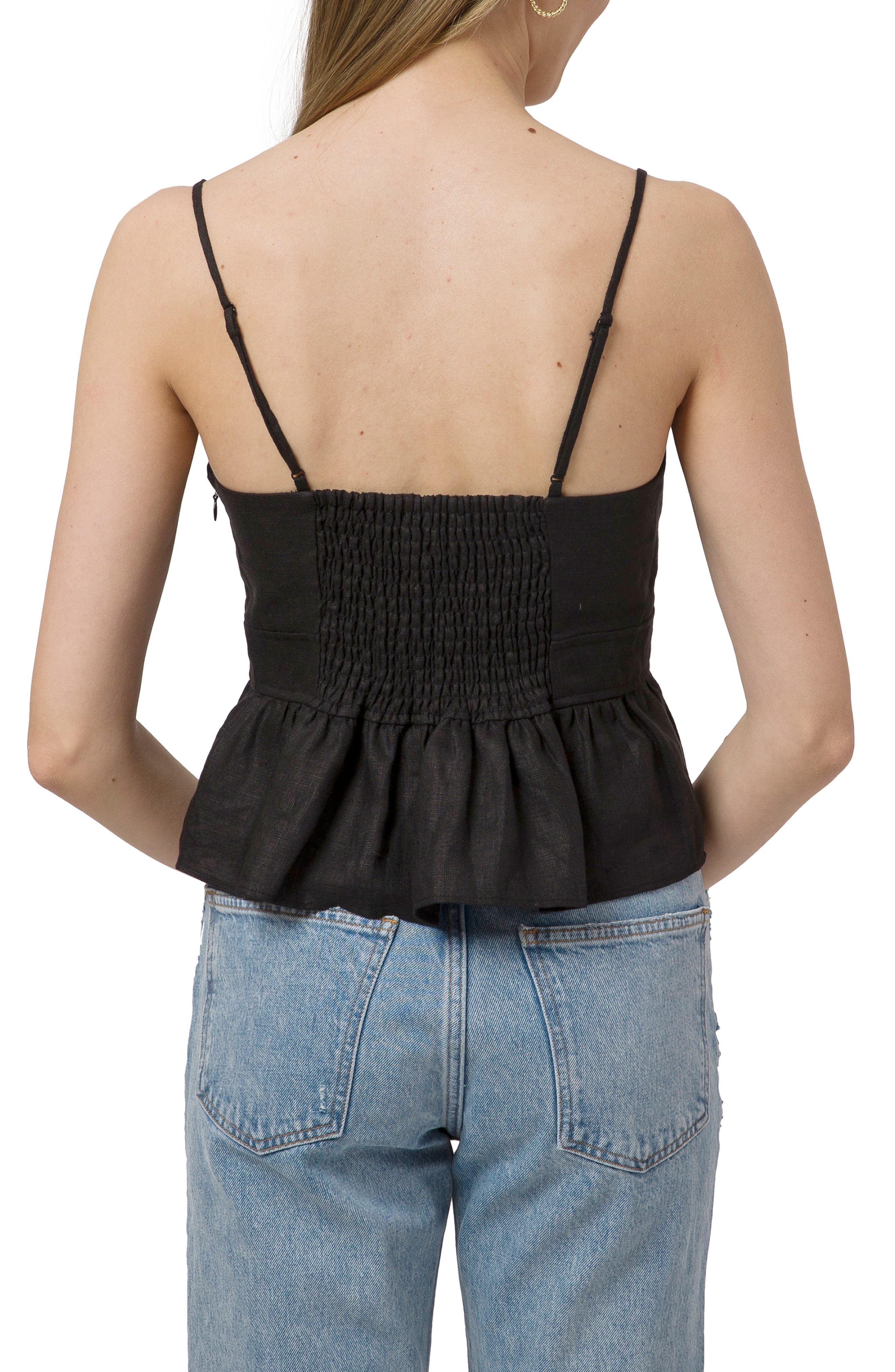 ruffle hem bustier peplum cami dress