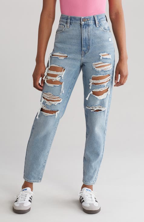 Ripped Knee Skinny Jeans 6 8 10 12 14 16 Jeans Womens High Waisted