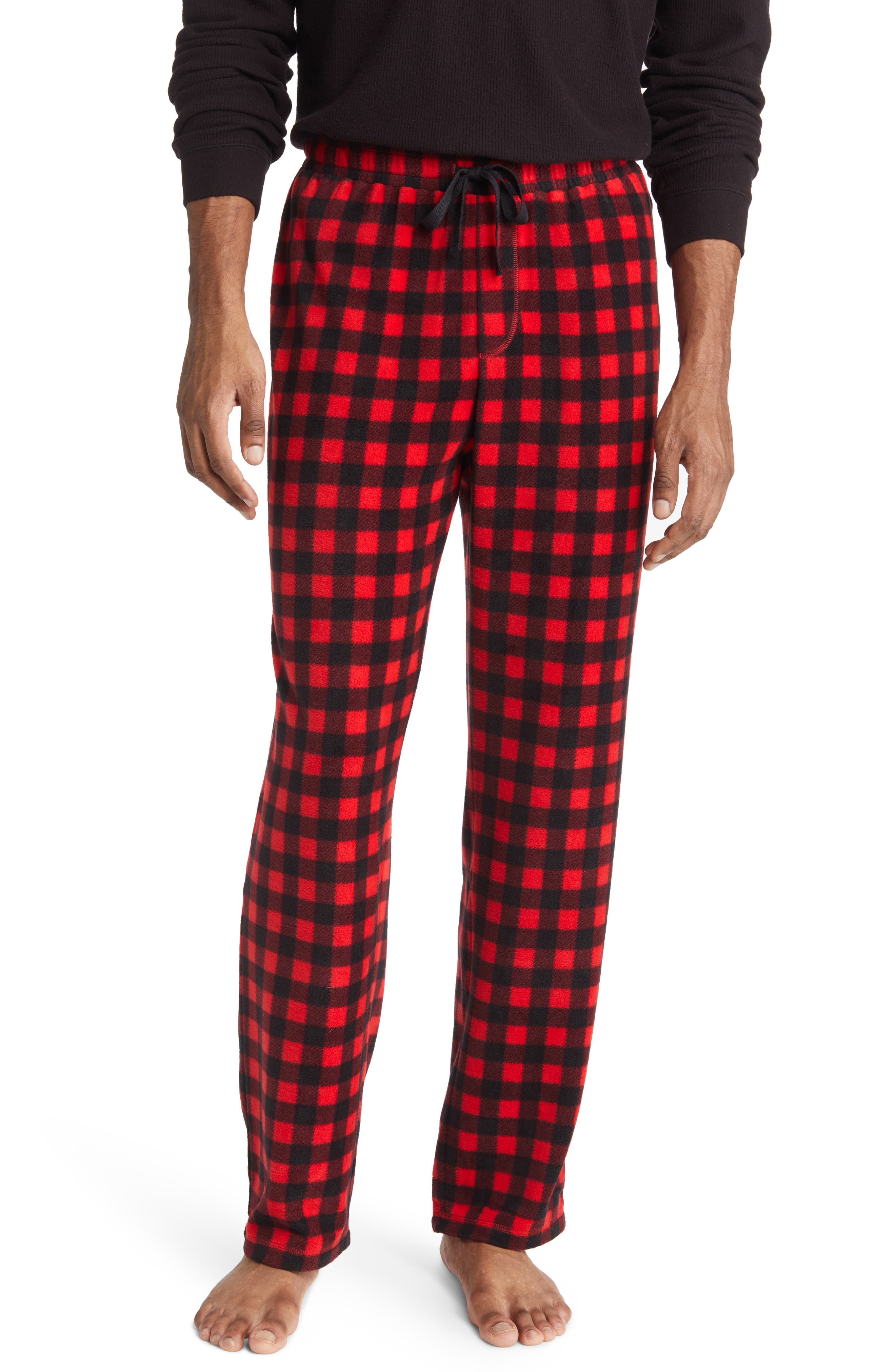 red pajama pants men