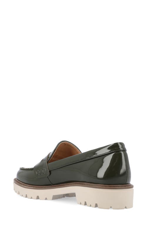 Shop Journee Collection Kenley Penny Loafer In Patent/green
