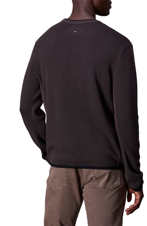 Shop Rag & Bone Harvey Crewneck Cotton Sweater In Slatebrown