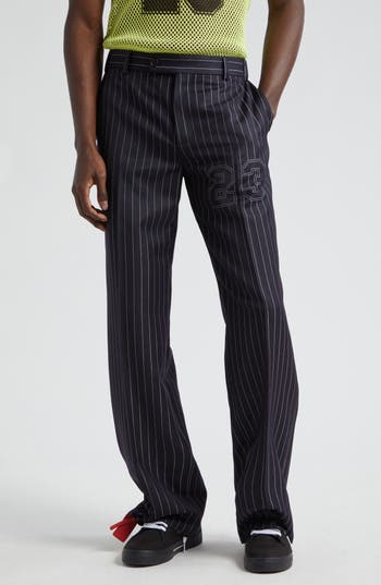 Off-white 23 Pinstriped Slim Pant In Salone