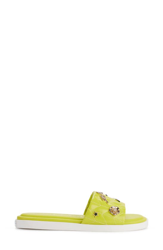 Shop Karl Lagerfeld Carenza Slide Sandal In Chartreuse