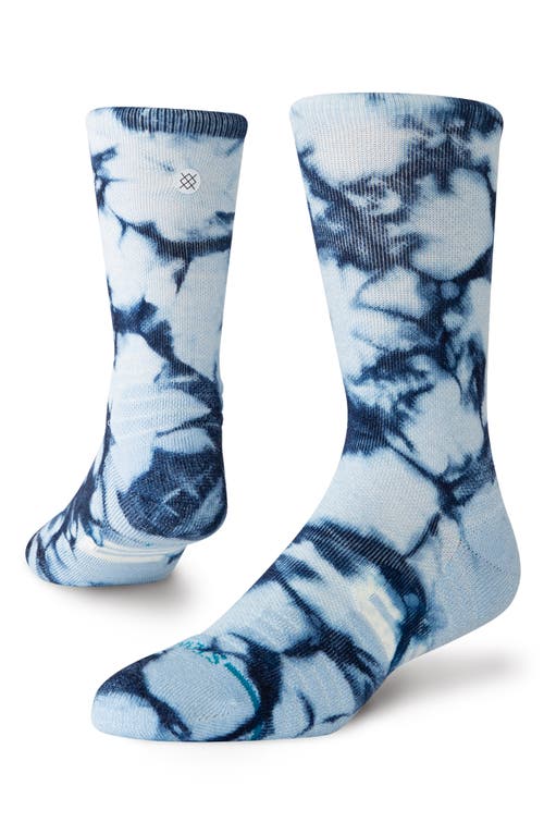 Shop Stance Tie Dye Crew Socks In Iceblue