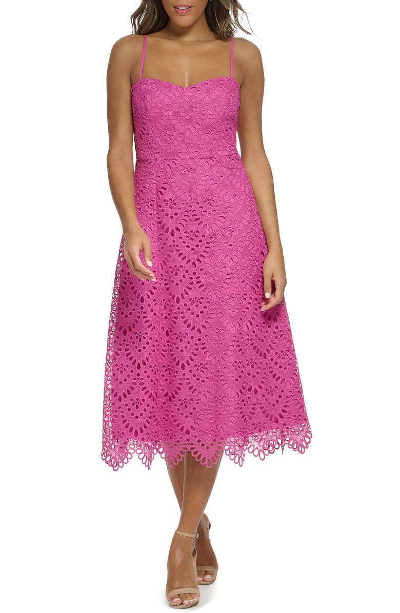 herlipto Scallop Belted Lace Dress-