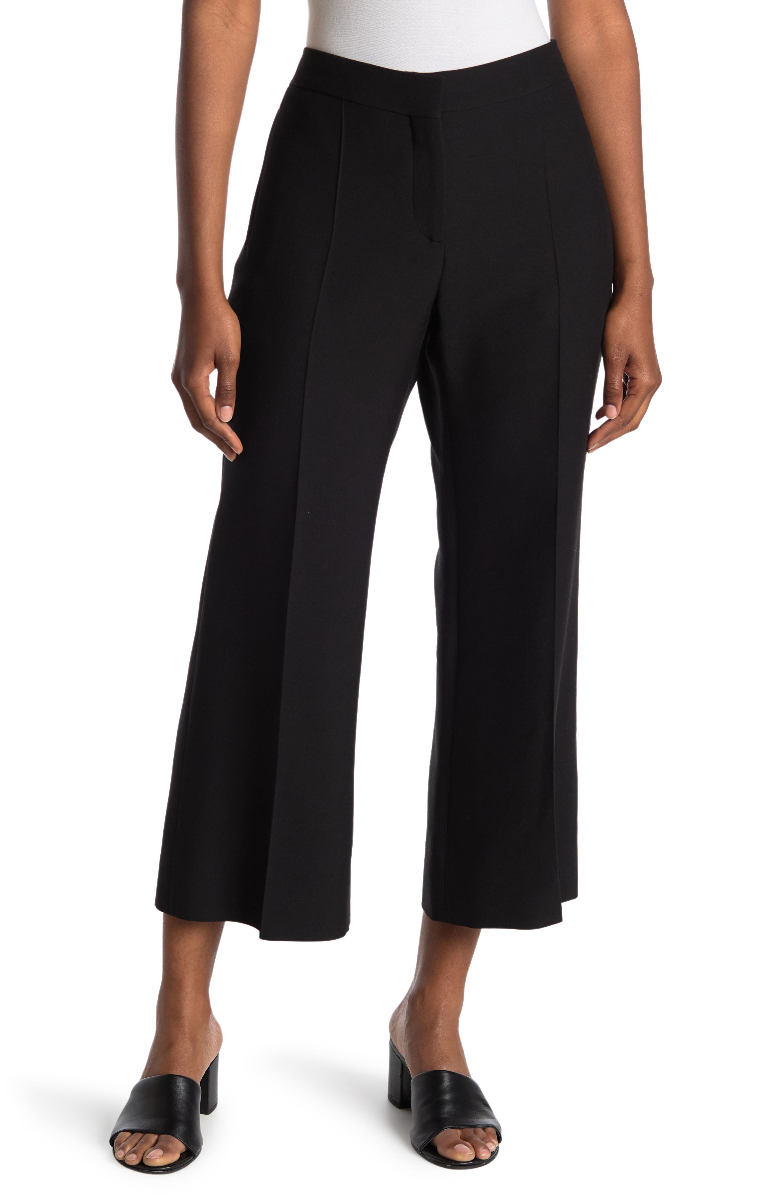 Valentino Cropped Silk-satin Crepe Wide-leg Pants In Nero