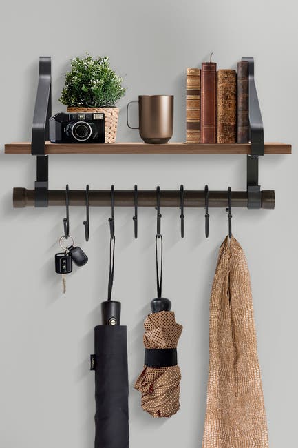 Country Rustic All In 1 Wall Mounted Black Metal Wire Kitchen Spice Rack Cookware Hanger Entryway Mail Sorter Basket Coat Hooks Bathroom Toiletries Bin Towel Touch Rustic Coat Rack Wall Mounted Shelf