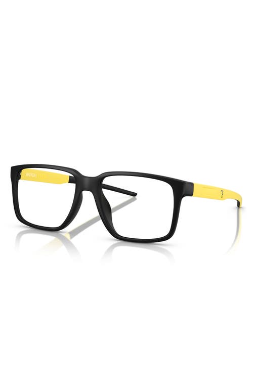 Scuderia Ferrari 56mm Square Optical Glasses In Black Grey