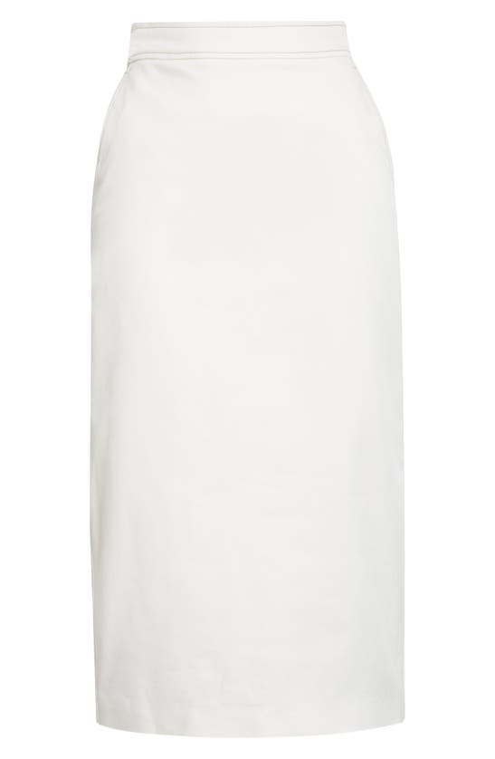 Shop Max Mara Zulia Denim Pencil Skirt In White