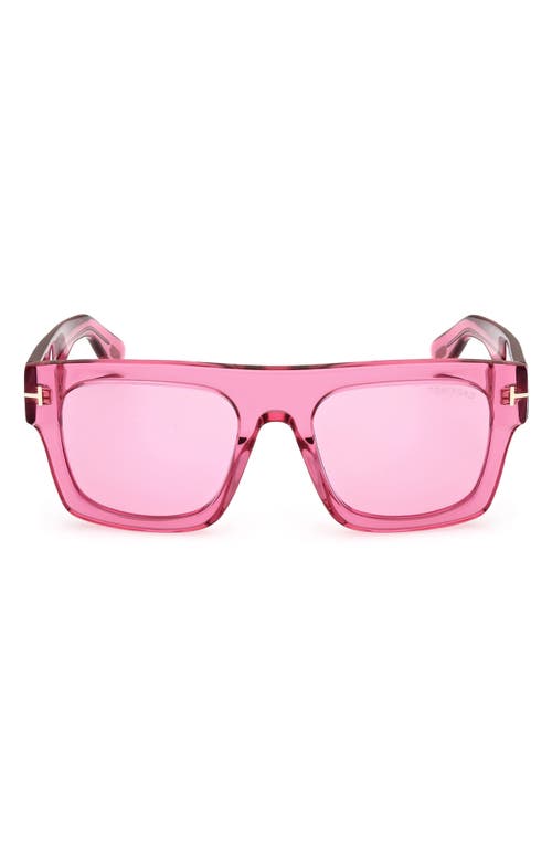 UPC 889214404534 product image for TOM FORD Fausto 53mm Geometric Sunglasses in Shiny Fuchsia/Pink at Nordstrom | upcitemdb.com