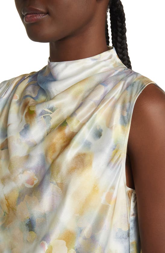 Shop Rails Kaleen Draped Funnel Neck Top In Diffused Blossom